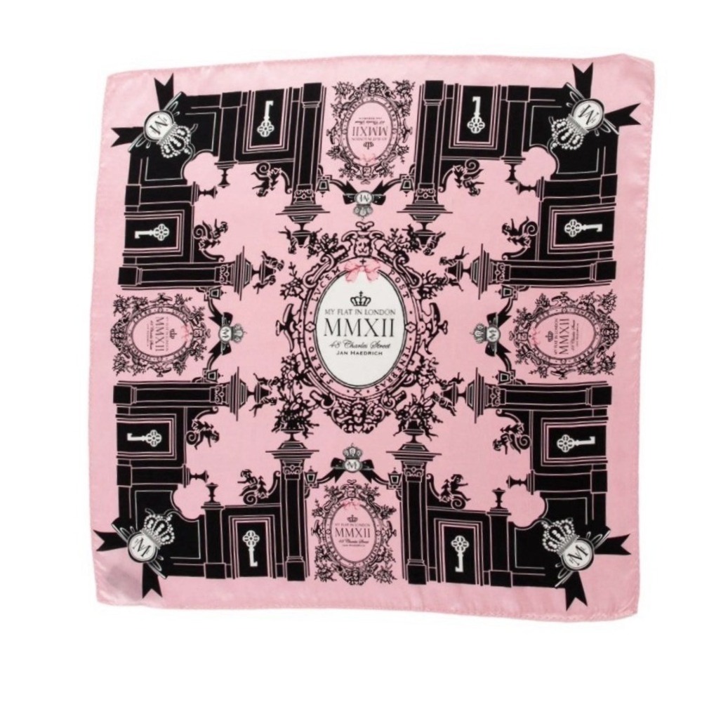 My Flat in London Brighton 48 Charles Street Jan Haedrich Silk Scarf 20 X 20
